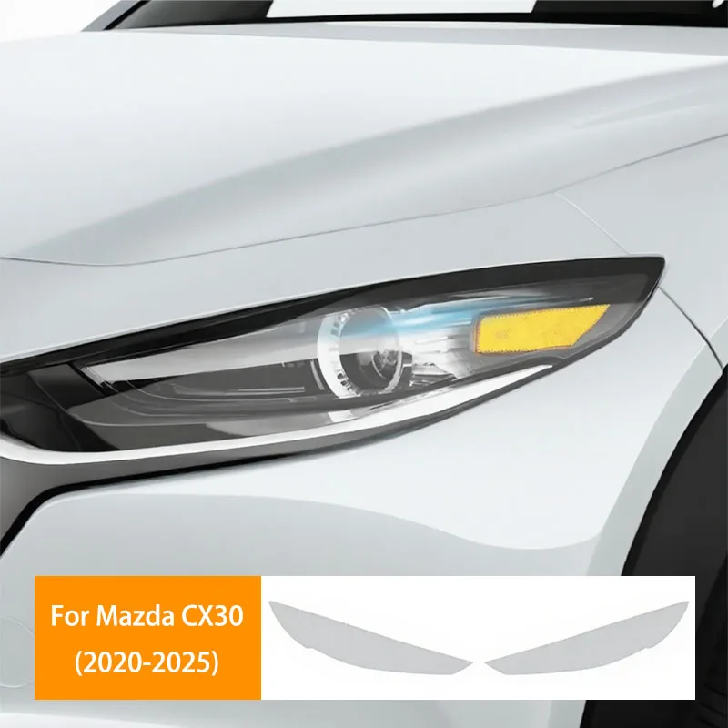 Headlight TPU Protective Film for Mazda CX30 2020-2025 Car Rearview Film B C Pillars Anti-scratch Transparent Protection Film