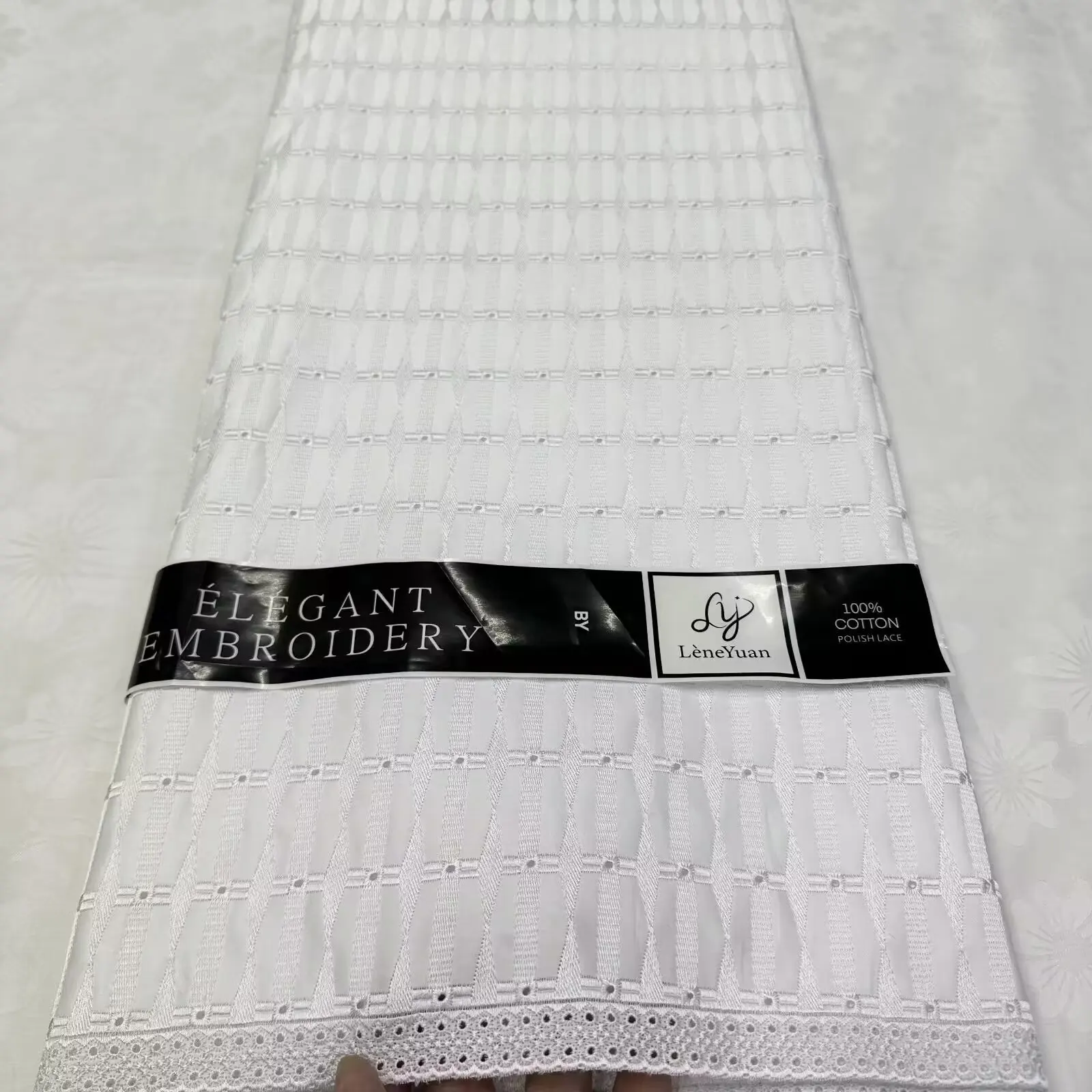 5yards DuBai African dry swiss Lace African Atiku Fabric High Quality Swiss Voile Polish Lace embroidey Fabric for Men and Women