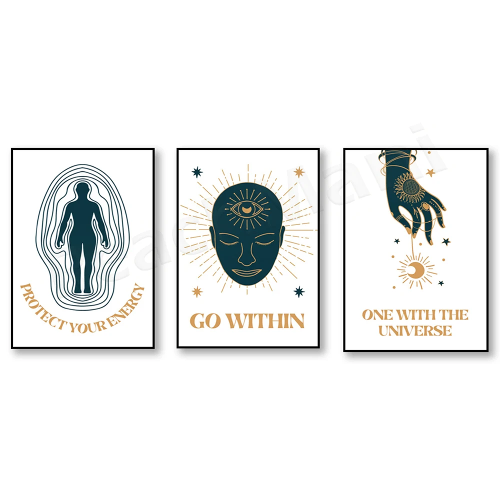 Aesthetic trendy bohemian spiritual awakening poster, positive affirmation, spiritual aesthetic poster