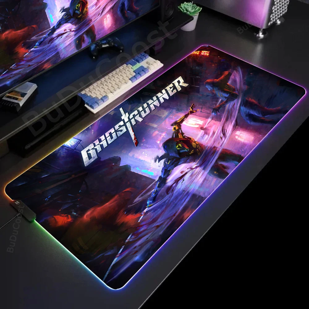 Ghostrunner game Table mat Best Sellers HD printing Table mat RGB Mouse Pad Desktop games XXL Large games accessories mouse pad