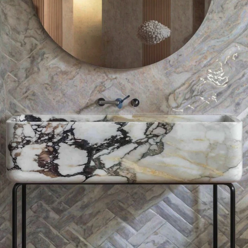 xx-Modern Calacatta Viola Marble  Bathroom Sink Bathroom Vanities Vanity Desk for Makeup Kitchen Sink for Hotels & Homes*