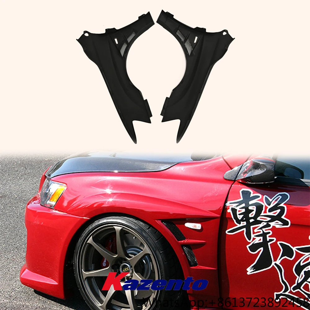 

For Mitsubishi EVO 10 X Lancer Evolution CS Style Vented Front Fender Carbon Fiber