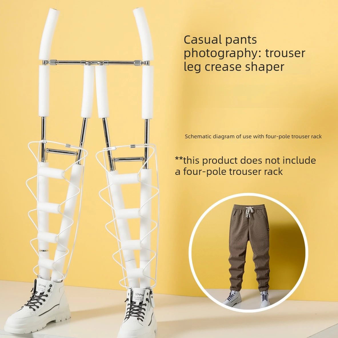 2026 Upgraded four bar pants shooting styling bracket, adjustable width, pants shooting props live streaming pants rack