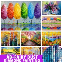 Fairy Dust AB Autumn Forest Scenery 5D DIY Diamond Painting Mosaic Art Crafts Embroidery Full Drill Cross Stitch Home Decor