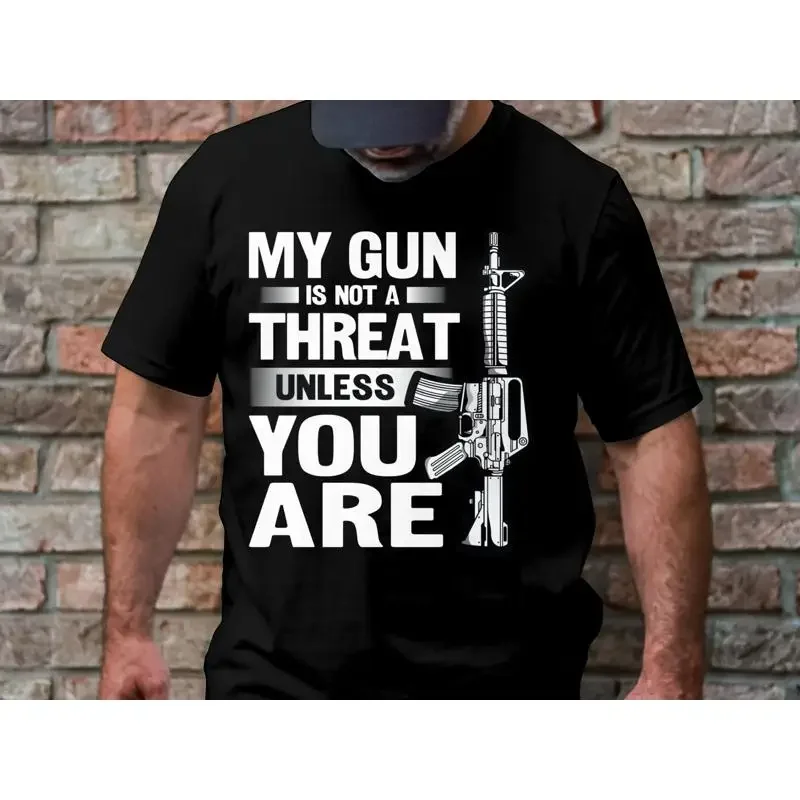 Gun Rights T Shirt 2nd AmendmenT Pro My Is Not A Threat Unless You Are Funny Lover