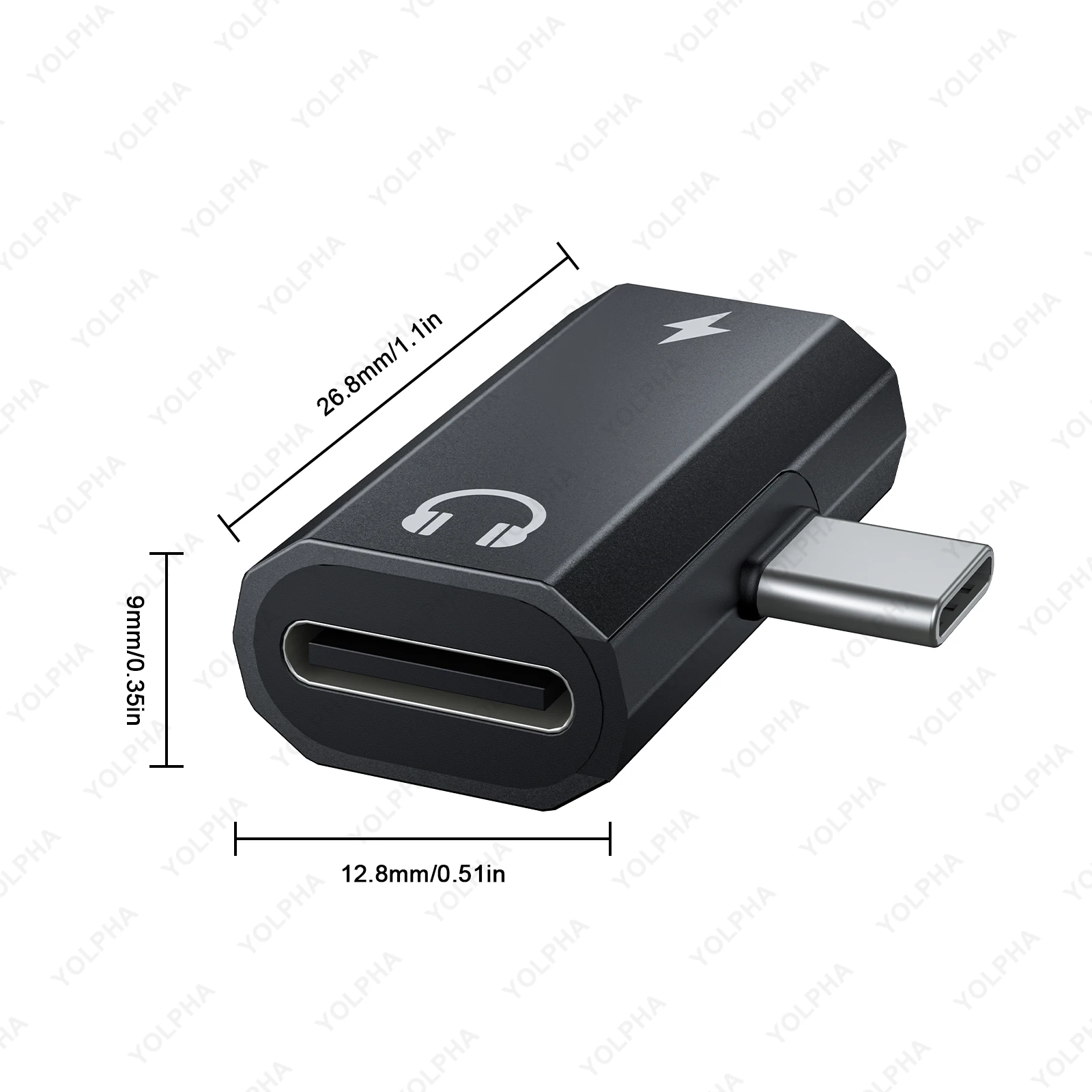 Convertisseur USB C vers Type-C 2 en 1, charge de téléphone portable, répartiteur d'écouteurs, adaptateur de type C pour Xiaomi, Huawei, iPhone 15, iPhone 16