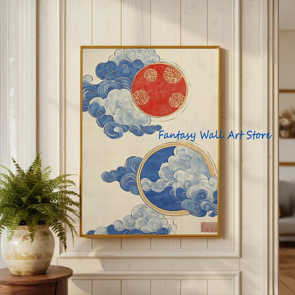 Japanese Ukiyo Inspired Clouds - Japanese Lifestyle And Traditions review and price