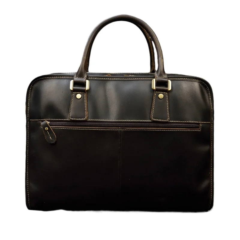 رجل التنقل حقائب ريترو متعددة الوظائف موضة حقائب السفر التعبئة مكعب حقائب جلدية Portfel MHGWB #5