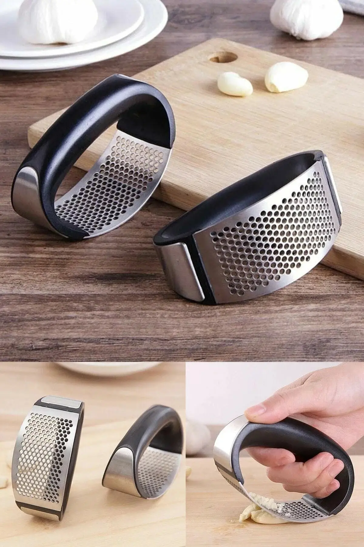 Griff Hebel Lux Edelstahl Knoblauch Masher