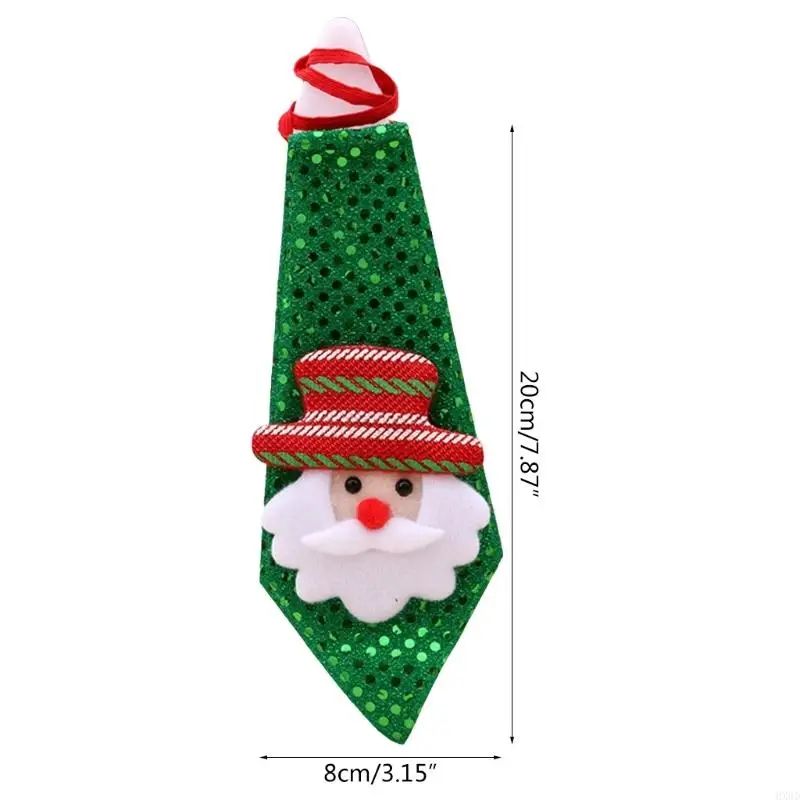 HX6D Babbo Natale cravatta natalizia con panno da lampeggiare con per bambini per bambini uomini regalo modelli