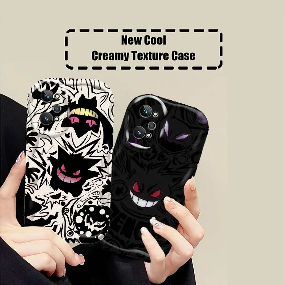 Gengar Mewtwo Pokemon Case For Realme C67 C65 C55 C35 C33 C31 C30 C21 C21Y C20 C15 C12 C11 12 11 10 8 7 7I 6 PRO PLUS Cover Case