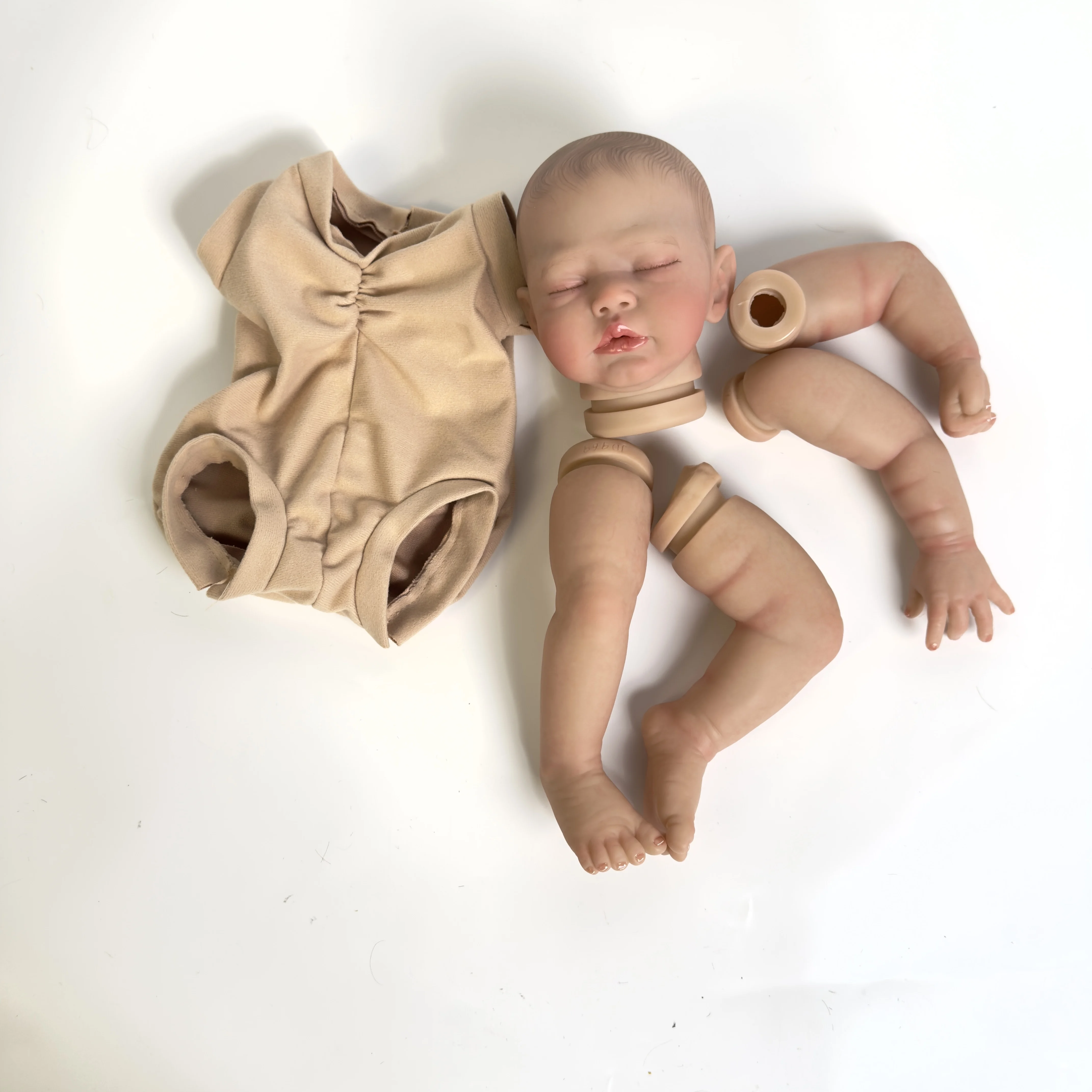 Zestaw lalek Reborn Zori, 40 cm, realistyczna lalka niemowlęcia z materiałowym korpusem, do samodzielnego malowania, dla kolekcjonerów.