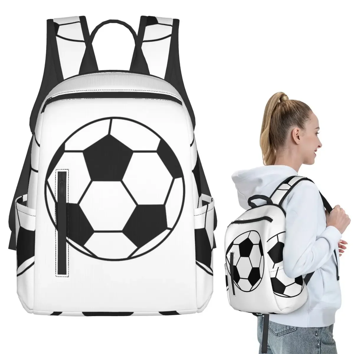 

Football (football) Backpack Student Boys Girls BookBag Kids School Bag Laptop Shoulder Bags for Men Women