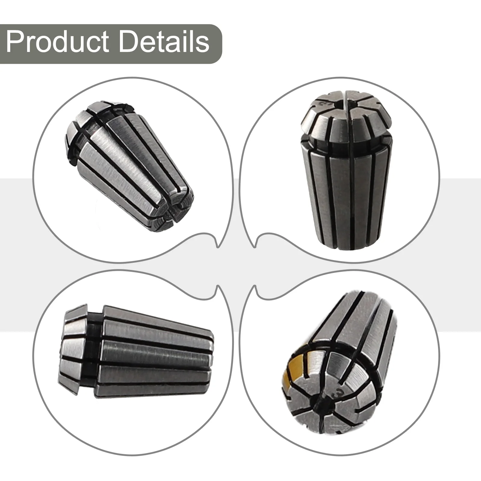 Pince à ressort en acier au carbone, remplacement de la pince ER11, accessoires de machine à graver, diamètre de 11.5mm, 18mm, recommandé de 1mm à 7mm