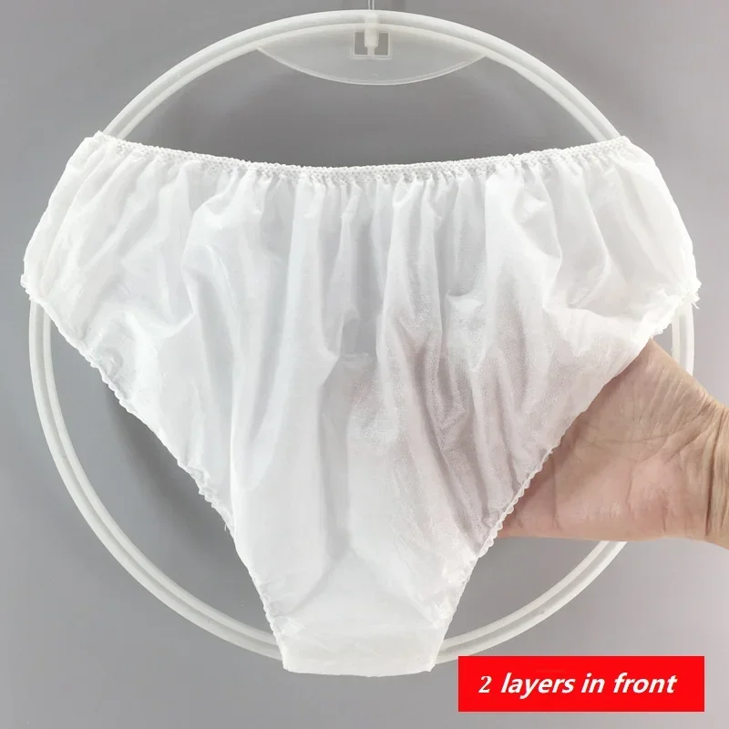 Non Woven Fabric Breathable Disposable Panties Unisex Business Trips Hotel Spa Wash-Free Briefs Menstruation Underwear