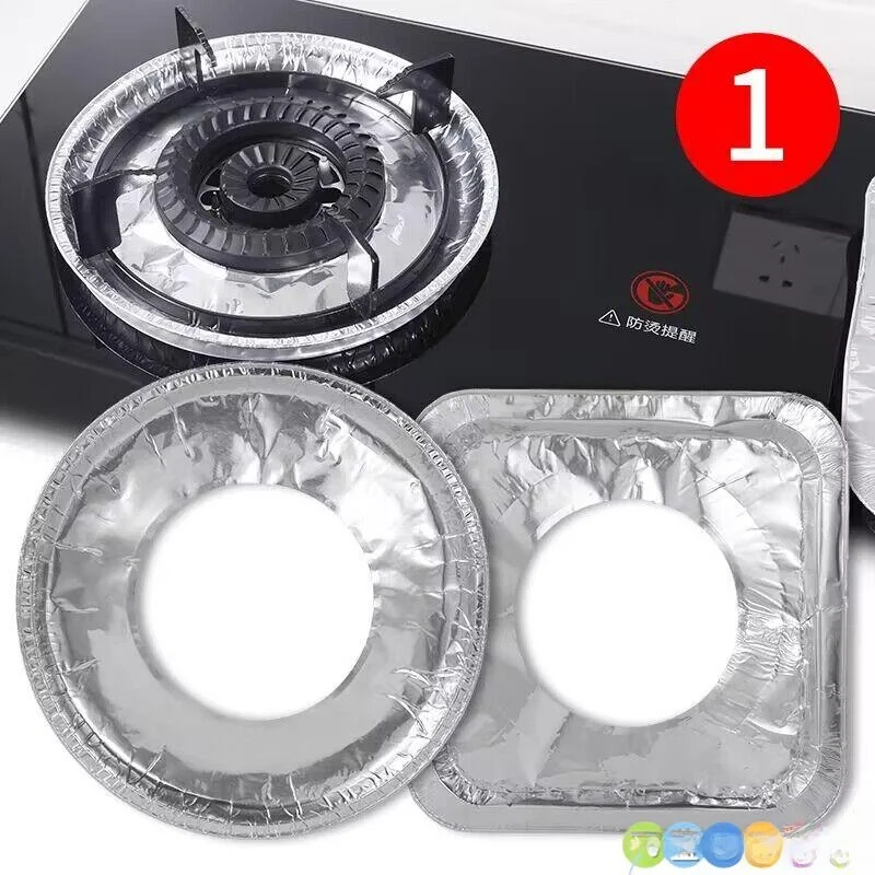 

Thiened Aluminum Foil Gas Stove ield Square Protective Cover for Kitchen Gas Stove Universal Oil Absorbent Pad Baking Tray