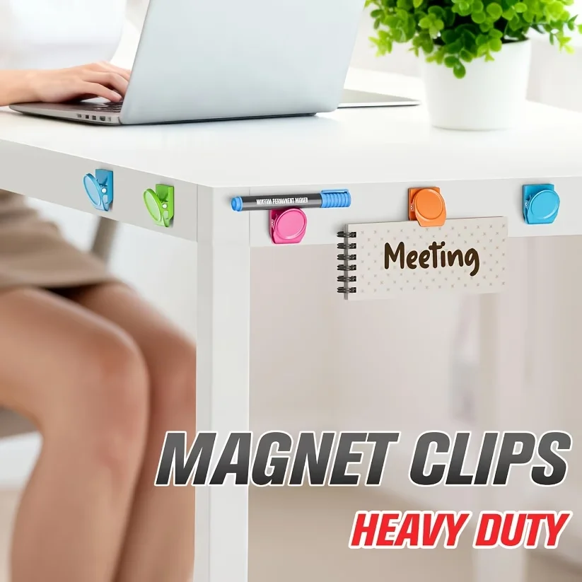 5-Piece Magnetic Office & Refrigerator Holder - Dopamine Color, Suitable for Home and Kitchen, Whiteboard Magnetic Holder
