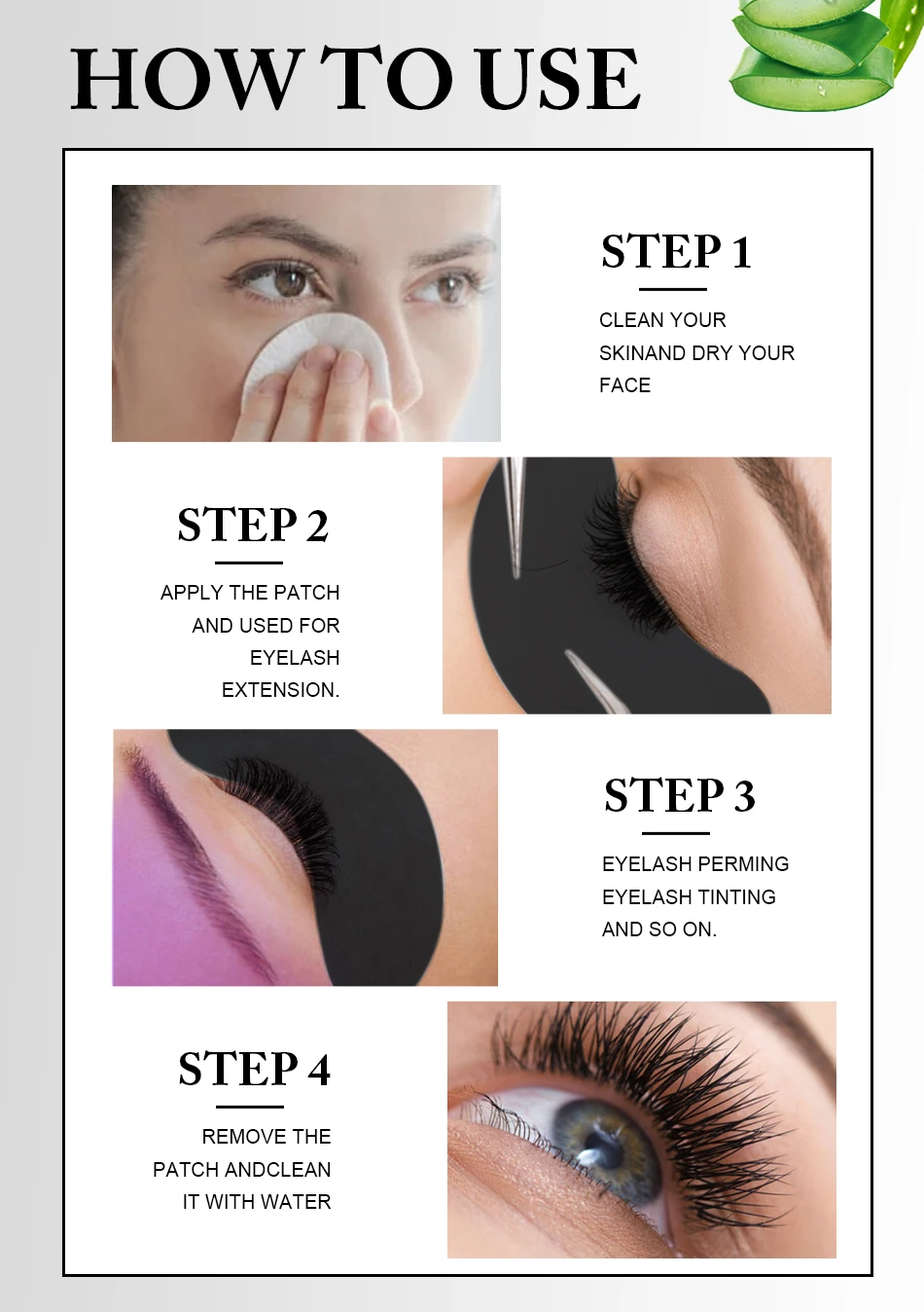 100 % Hindernis von UV-Licht, schwarze Pads für Wimpernverlängerung, Augenschutz, professionelle Make-up-Tools, 50 Paar – Detail 6