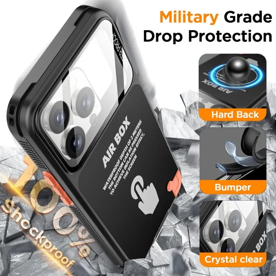 YpmProfessional غاطسة IP68 مقاوم للماء حماية جراب هاتف آيفون 16 15 14 Plus 13 12promax غطاء غوص تحت الماء الحقيبة #5