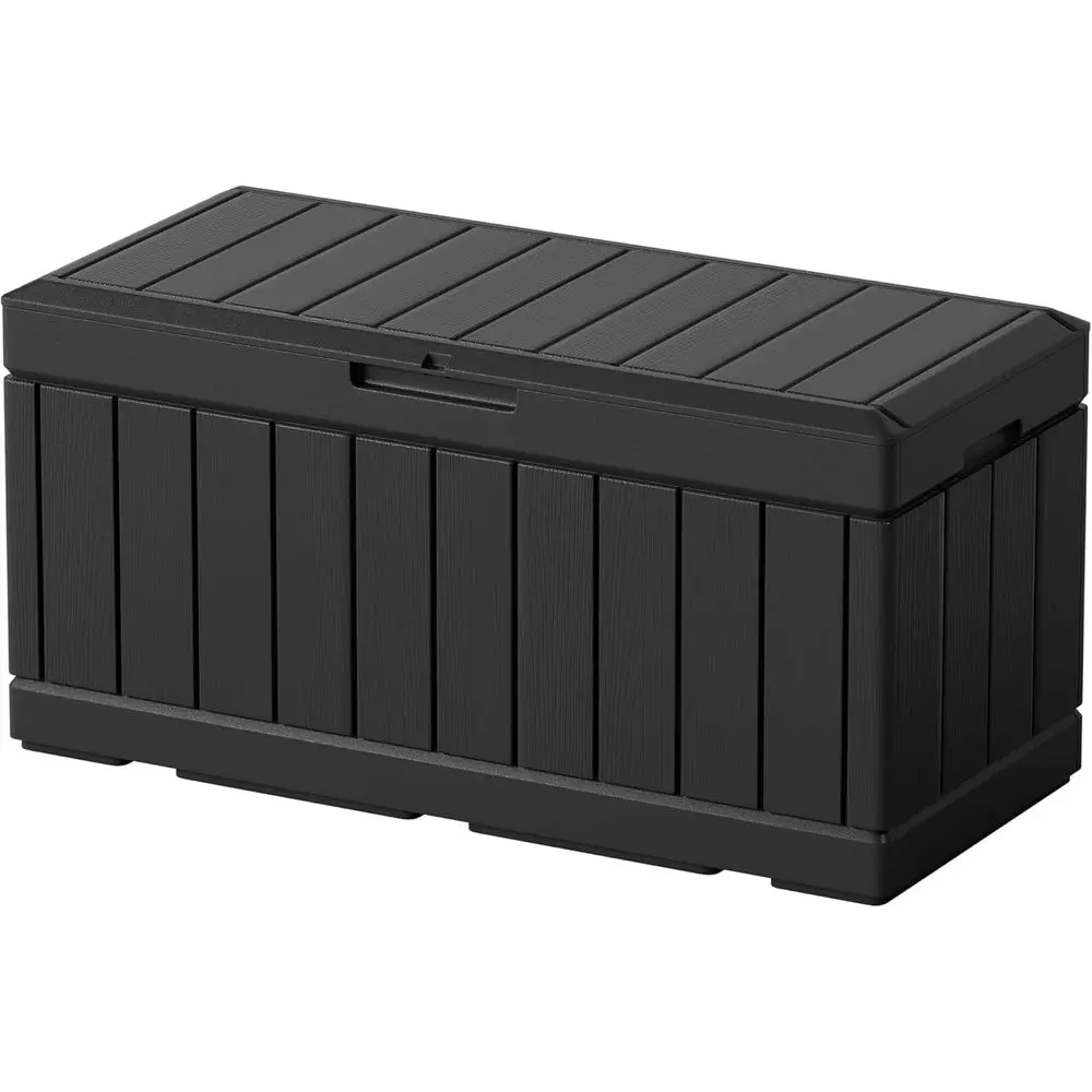 82 Gallon Resin Deck Box All Weather Large Outdoor Storage …