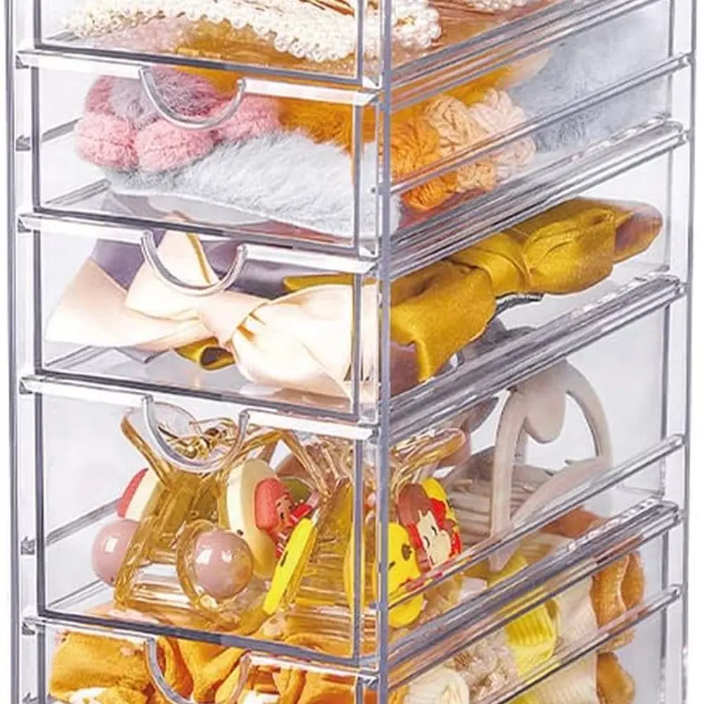 

Коробка-органайзер для аксессуаров для волос с 5 отделениями — компактное хранилище для резинок для волос, зажимов и многого другого