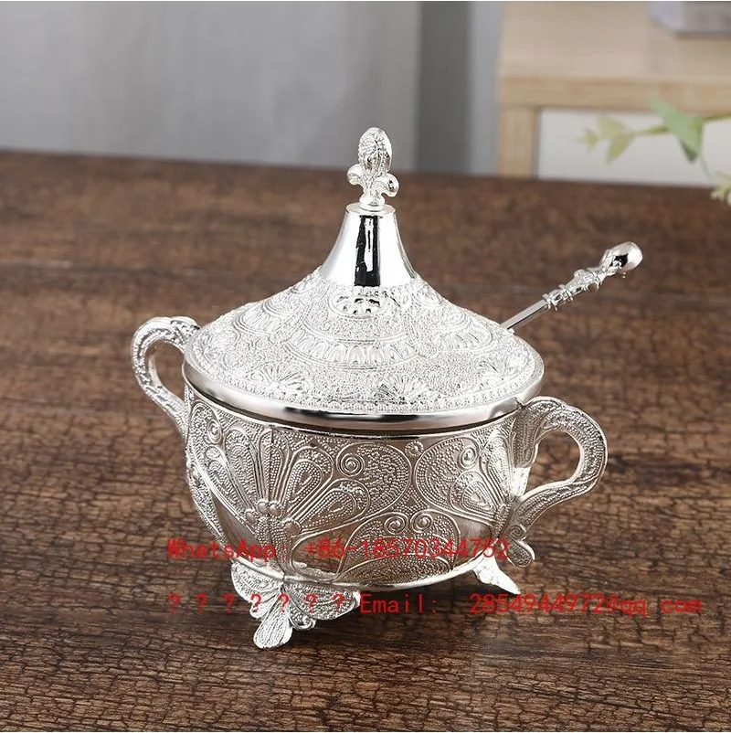 European Sugar Bowl Creative Sugar Storage Jar Condiment Container Kitchen Dining Table Decor Ornament view 6
