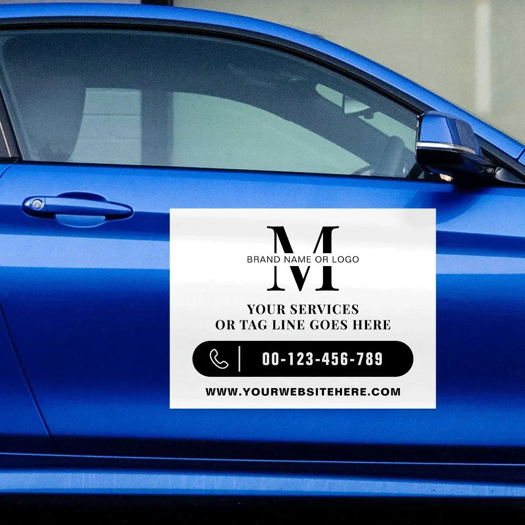 Custom Die Cut Magnetic Vehicle Bumper Magnet Reflective for Cars and Trucks UV Printed Magnetic Sign with Gloss Lamination