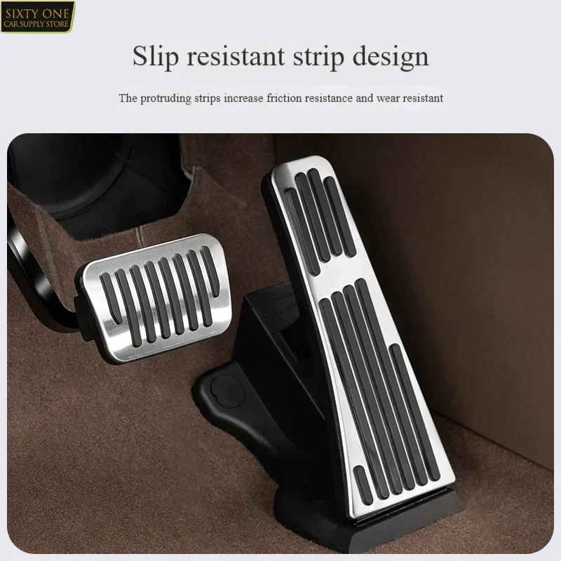 

For Denza D9 Metal Accelerator Pedal Anti-skid Brake Pedal Scooter Interior Upgrade Car Accessories