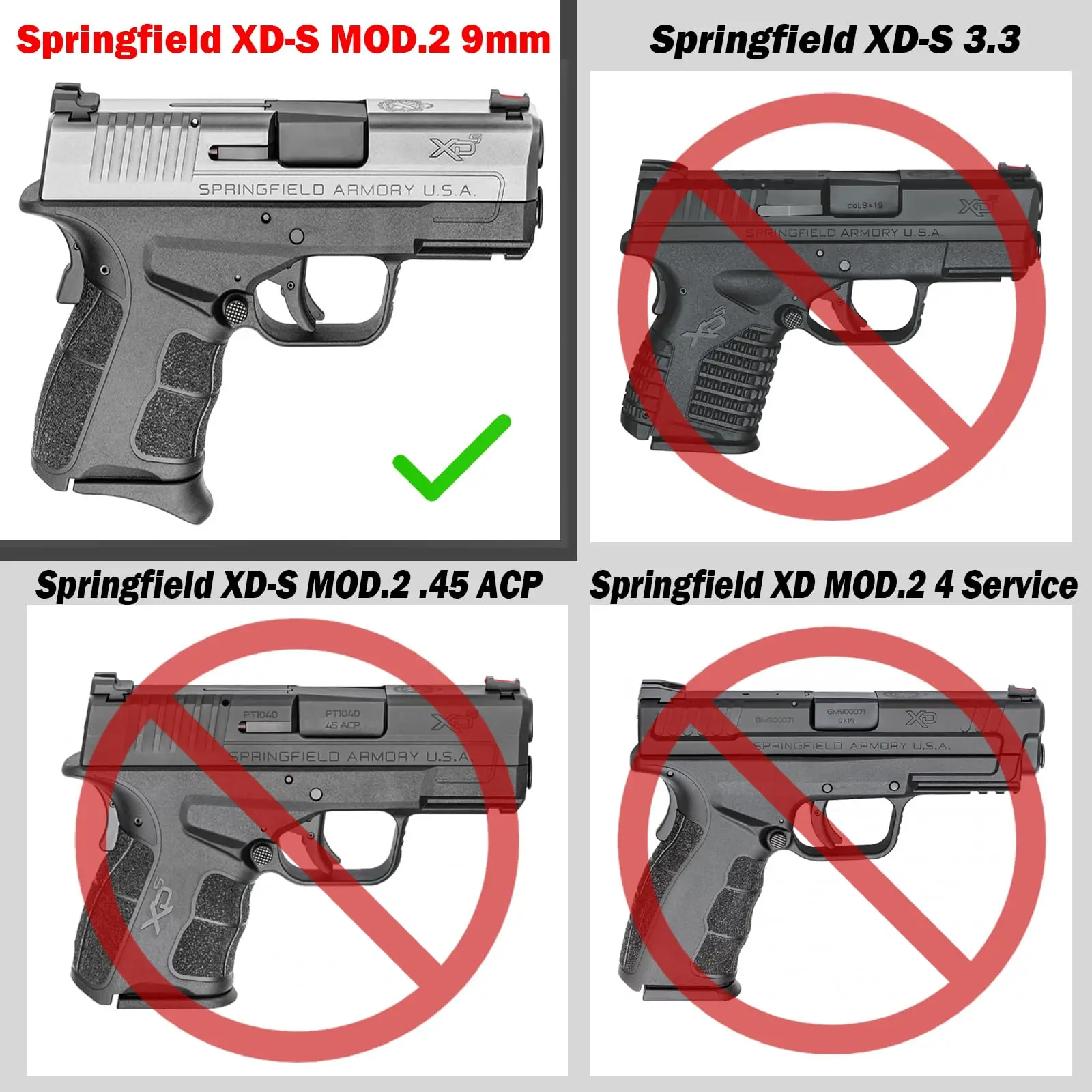 حافظة Springfield xds 9mm، حافظة Forcenter IWB مناسبة: Springfield XDS MOD.2 9mm Adj. لا يمكن الاحتفاظ بالرسم اليد اليمنى بدون ارتداء #3
