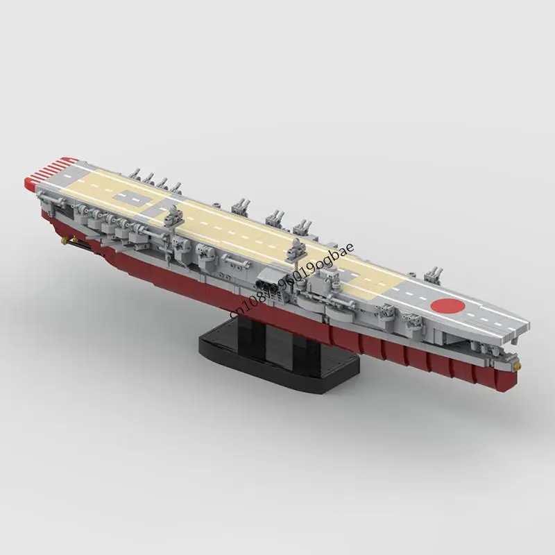 New 1770Pcs Moc Military Weapons Aircraft Carrier Kaga Model Custom Puzzles Technology Diy Assembly Kids Toy Boy Holiday Gift