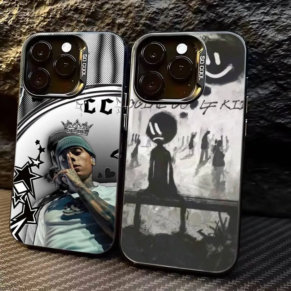 

Rapper Central C-Cee Phone Case For iPhone 17,16,15,14,13,12,11 Plus,Pro Max,XS,Colored Silver Plated Inside Cover