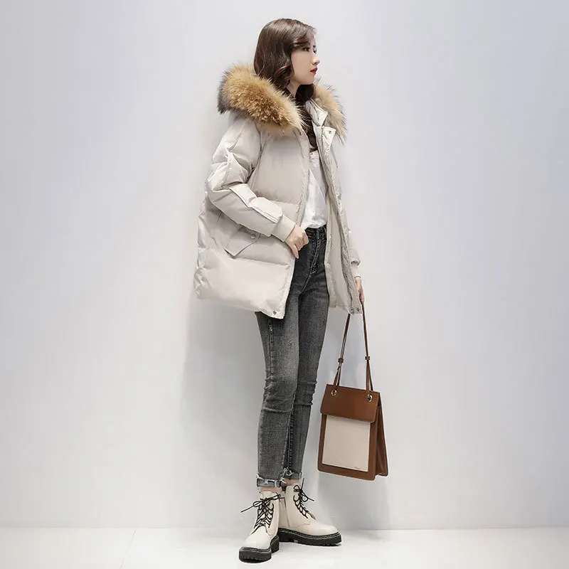 Autumn Winter Women's Short Cotton Coat Loose Fashion Thicken Warm Hooded Loose Comfortable Jacket Overcoats