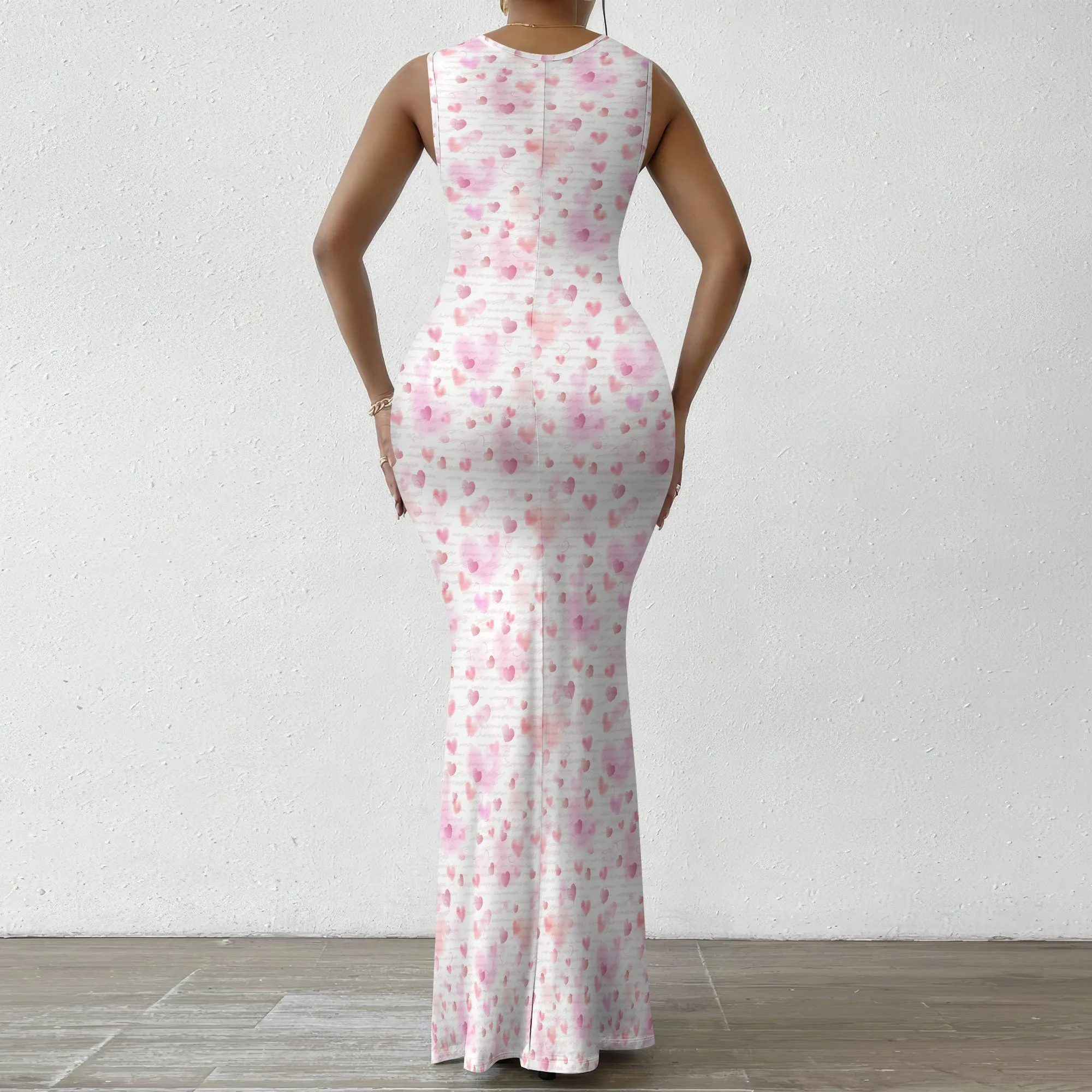 Women's Mermaid Dress Fitted Cowl Neck Fishtail Dress XS-2XL Love Motif for Product Launch Corporate Event