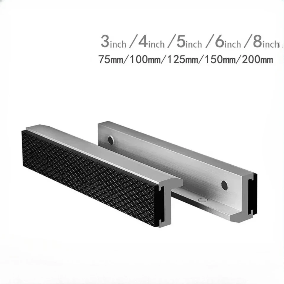 CNC 4/5/6inch Vise Magnetic Protective Cover Universal Soft Vice Jaws Pads Covers Aluminium Alloy+Rubber For Any Metal Vise