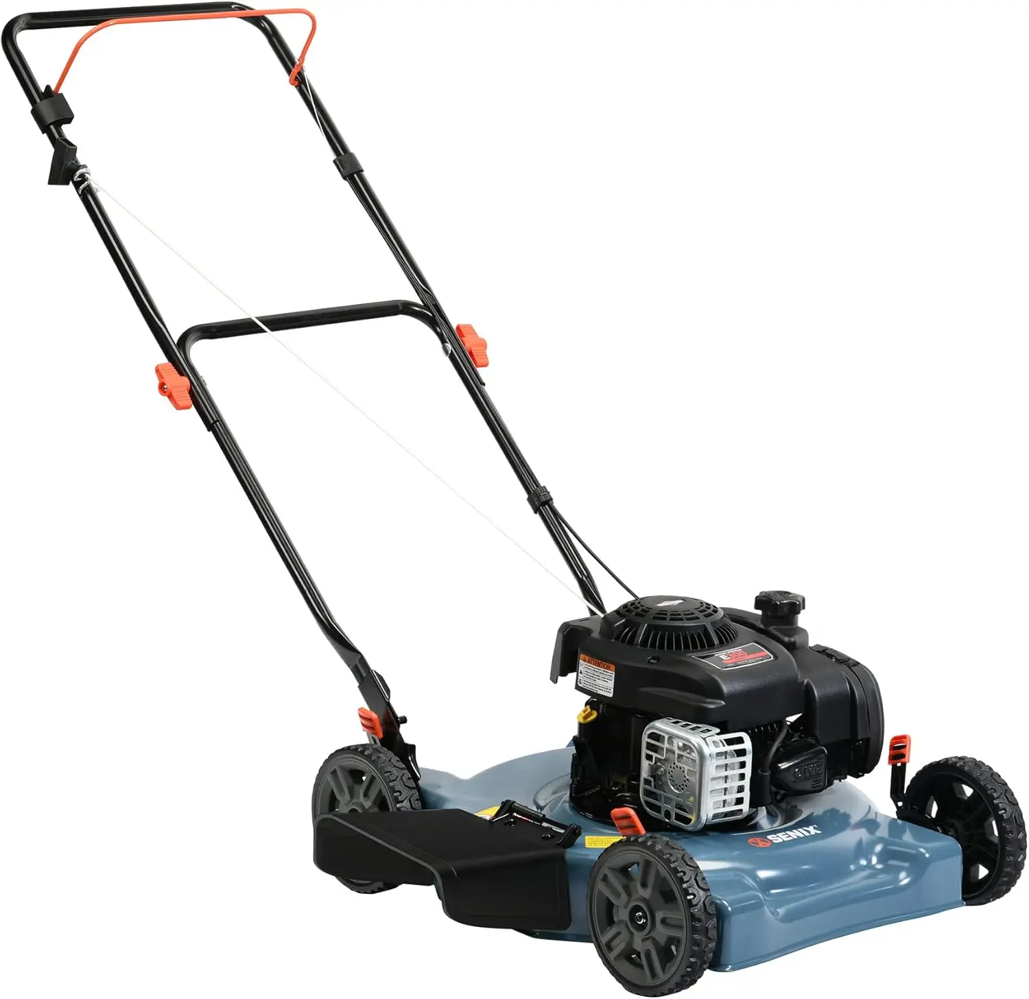 20-Inch Gas Lawn Mower with 125 cc 4-Cycle Briggs & Stratton Engine, Side Discharge, 5-Position Single Wheel Height Adjust