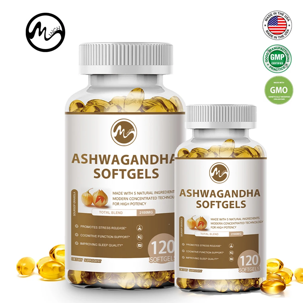 Minch Pure Organic Ashwagandha Root Extract Capsule Support Sleep Health