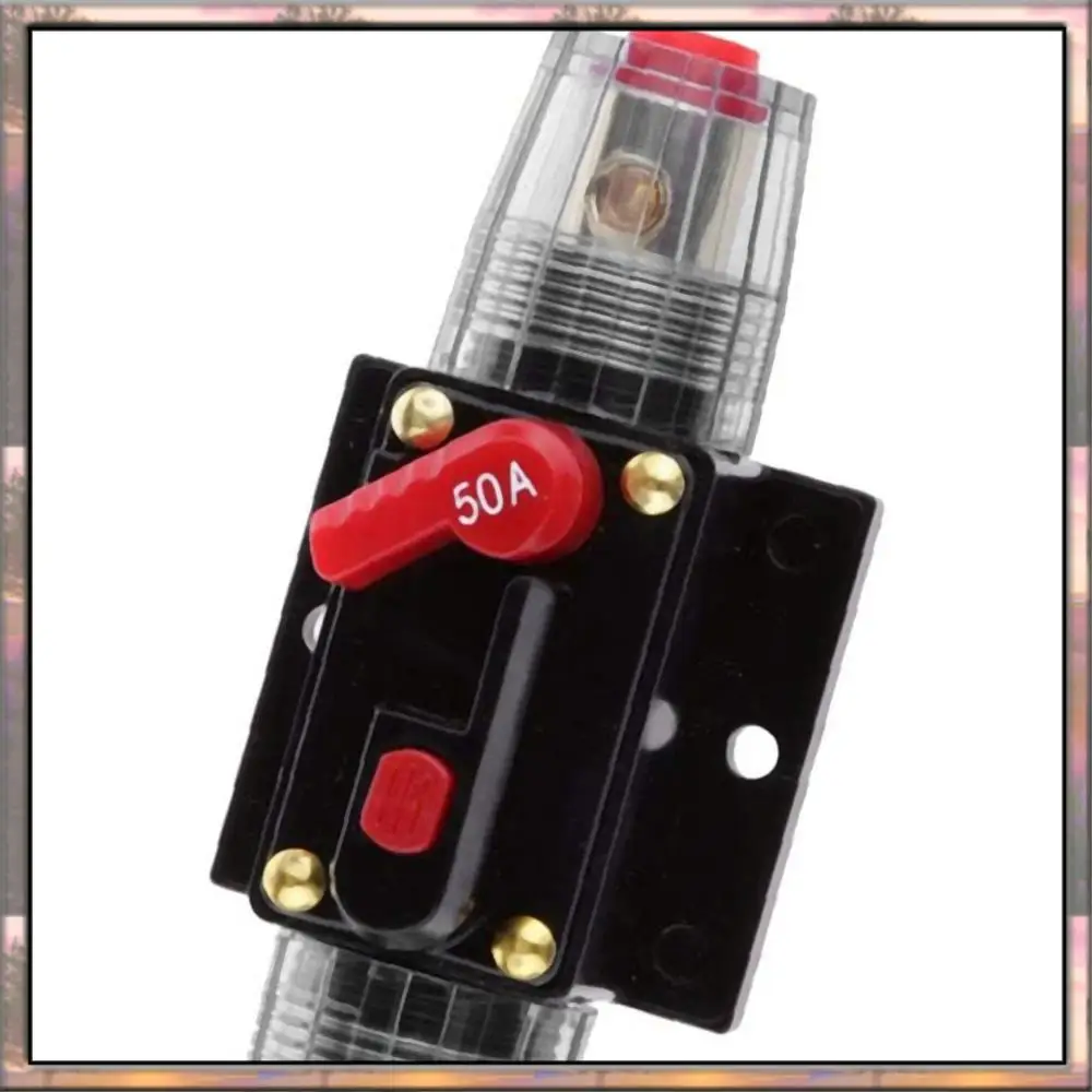 BAAZ HOT Circuit Breaker 12V-48V DC 50A Resettable Car Stereo Circuit Breaker Power Protection System