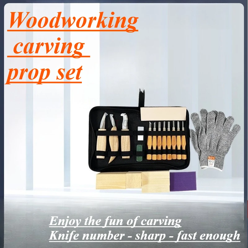 Wood Carving Tools Set with Walnut Handle Round Shank Gouges Chisels Scrapers Tools for Hand Carving Premium Quality Durable