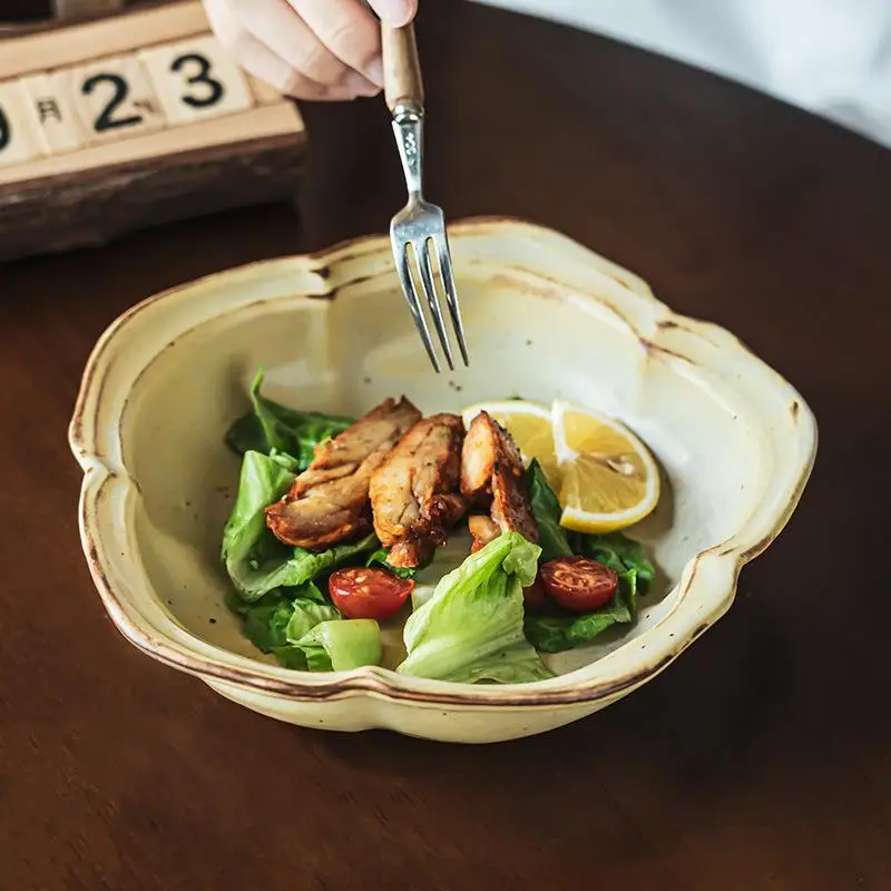 creative-ceramic-flower-pattern-dish-irregular-japanese-style-dining-utensils-serving-plate-vintage-aesthetic-high-value