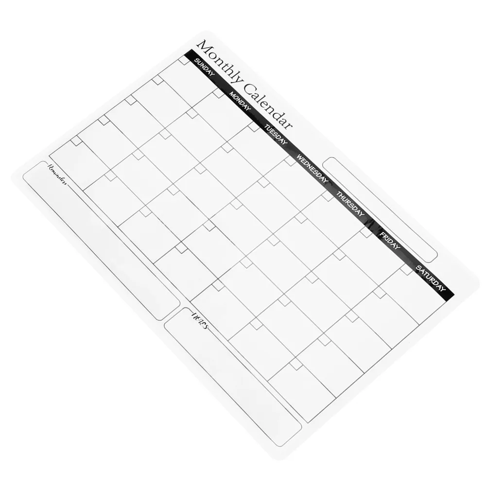 PET Material Dry Erase Calendar Peel and Stick Wall Decal Fridge Calendar Giant Size Monthly Planner Calendar Wall Mount