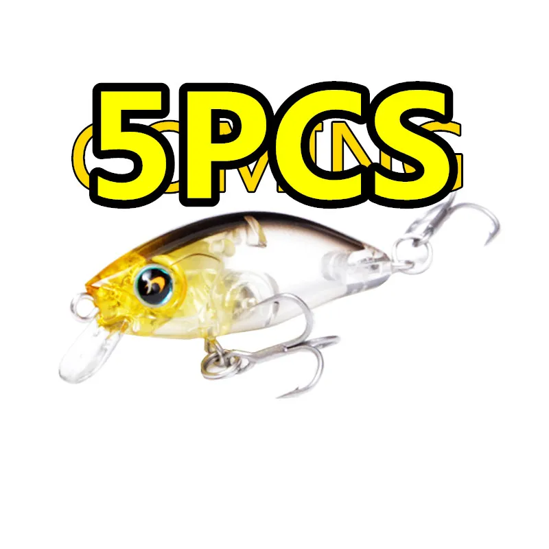 

LURETV Japan lure micro material Mino military fish grass carp horse mouth 5PCS 4.5cm 5g9039