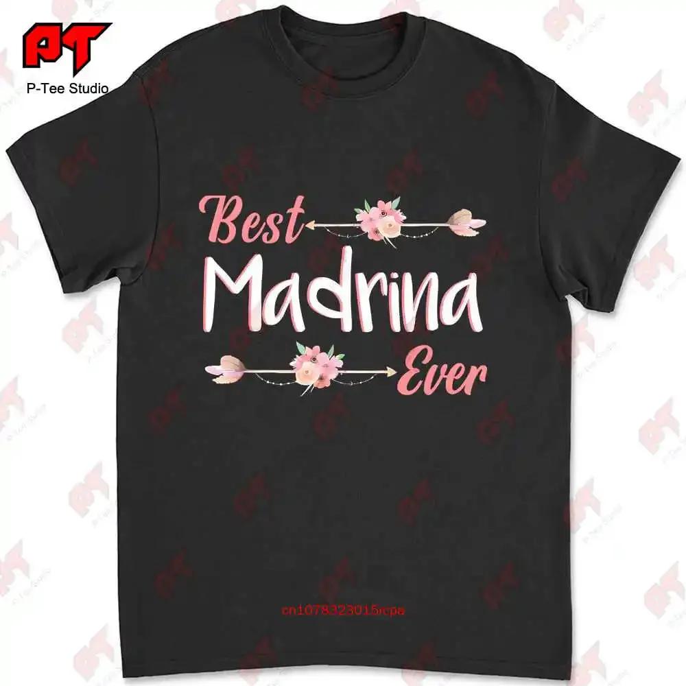 Best Madrina Ever Spanish Godmother Floral T Shirt ARD2