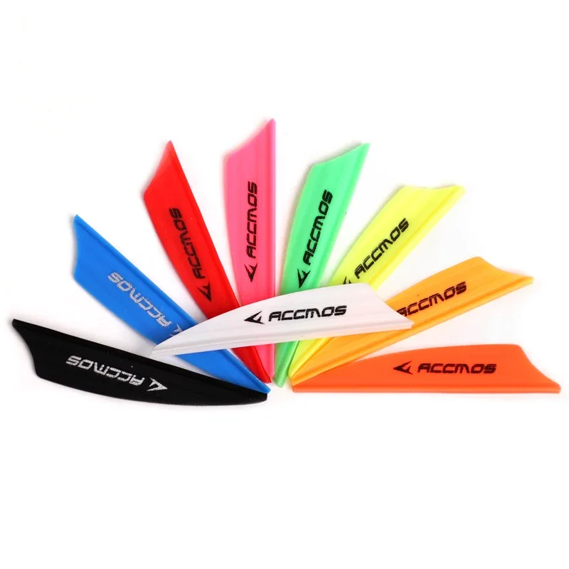 20/50pcs Arrow Feather 1.89 Inch Air Groove Flying Feathers Rubber Vanes For Archery Hunting Shooting Accessories