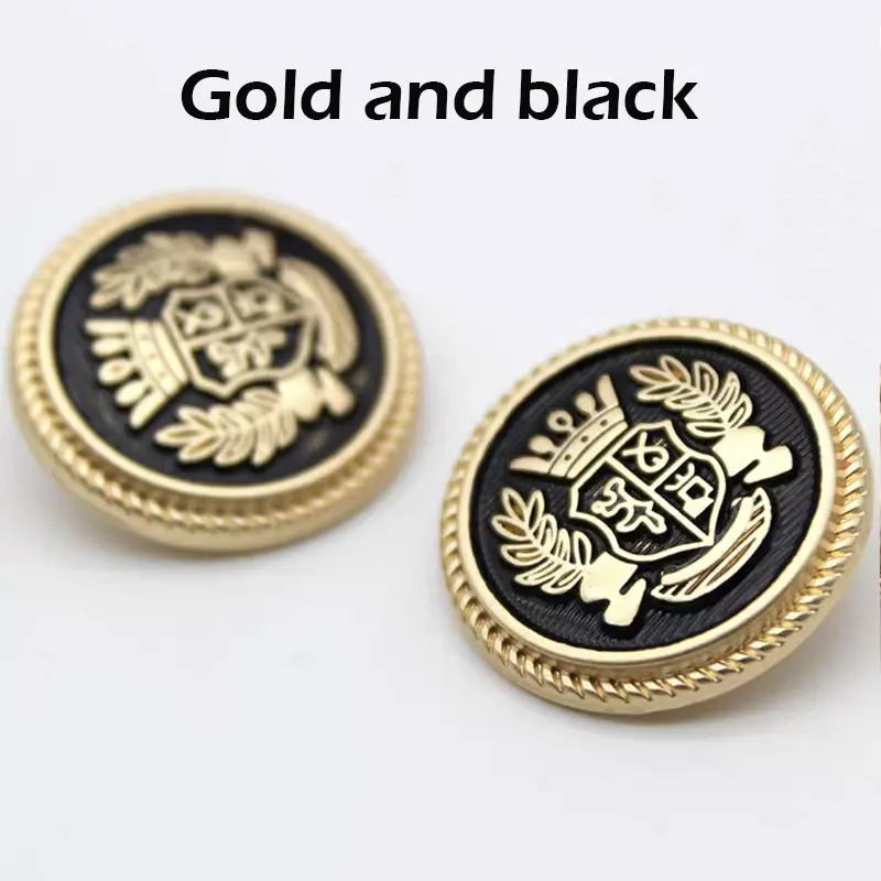 10pcs 15-25mm Carved Badge Metal Buttons For Clothing Men&Women Coat Shirt Luxury Sewing Button DIY Accessories Materials Decor