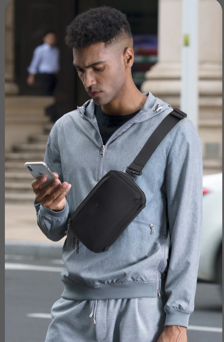 

Мужской клатч, повседневная мужская водонепроницаемая нагрудная сумка из ткани Оксфорд большой вместимости, сумка через плечо