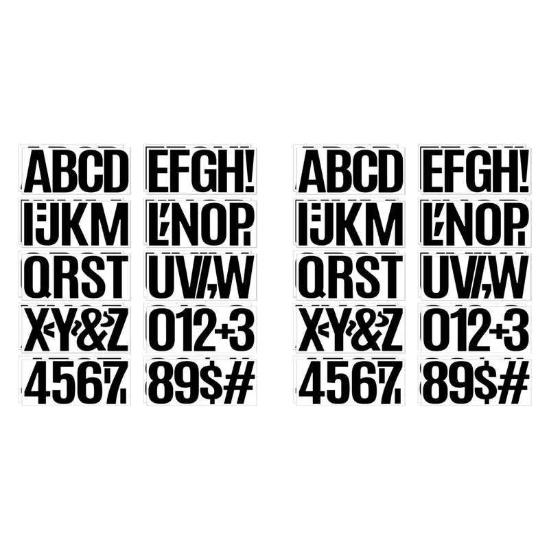 AB46-6 Inch Vinyl Letter Number Stickers,40 Sheets Self-Adhesive Alphabet Stickers,Mailbox Number Sticker For Mailbox,Door