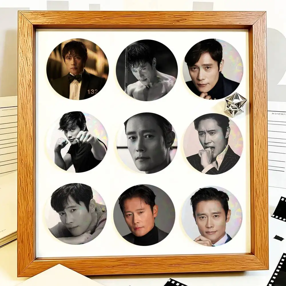 Kpop Actor Lee Byung-hun Round Badge Lapel Pin Backpack Clothing Jewelry Accessories Gift Brooch