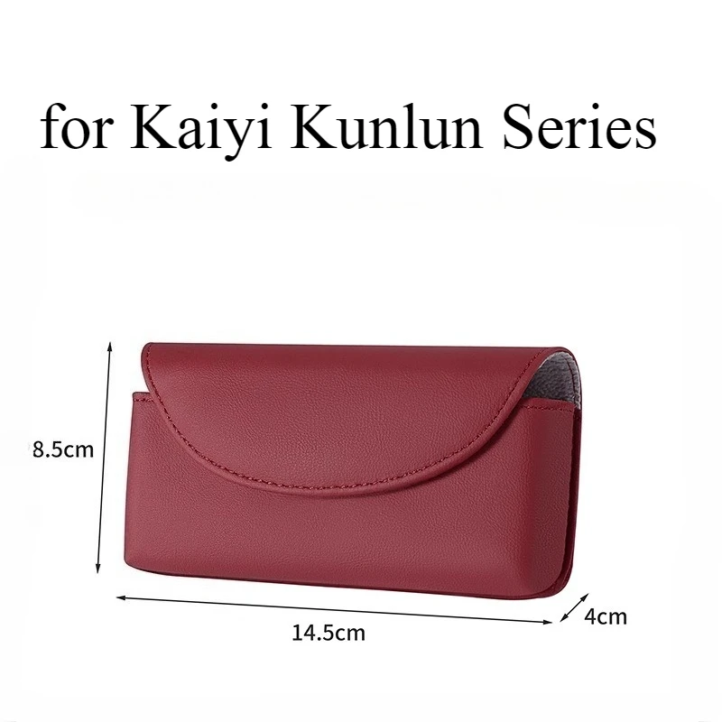 

Universal Leather Eyewear Holder Clip for Kaiyi Kunlun Series, Sun Visor Sunglasses Case Car Accessories