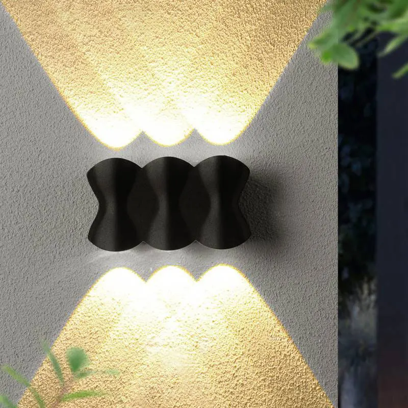 Creative wall lamp upper and lower lighting installation, outdoor waterproof corridor, outdoor decoration, wall washing lamp