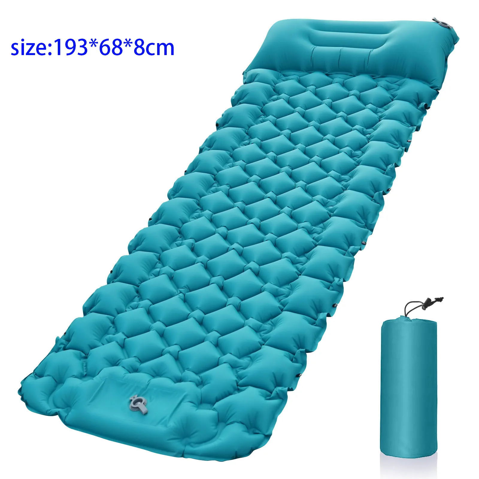 

Outdoor Sleeping Pad Camping Inflatable Mattress with Pillows Travel Mat Folding Bed Ultralight Air Cushion moisture-proof pad